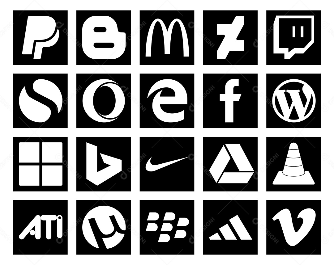 Pacote De Redes Sociais Vetor EPS