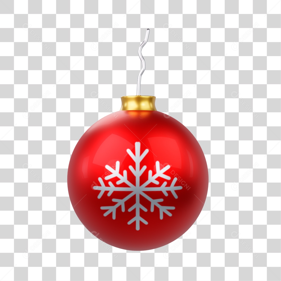 Elemento de Natal Bola de Natal 3D PNG Transparente Sem Fundo
