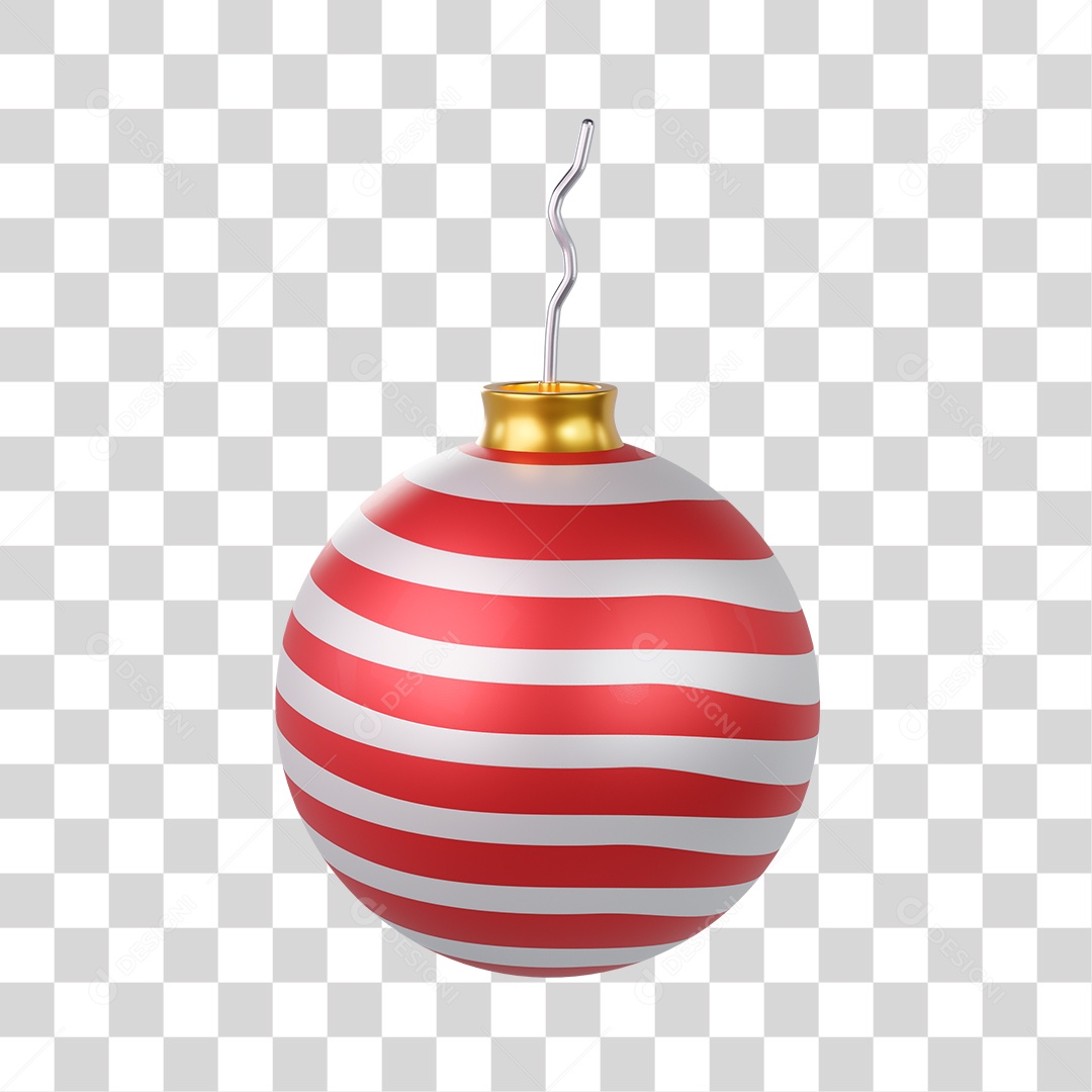 Elemento de Natal Bola de Natal 3D PNG Transparente Sem Fundo
