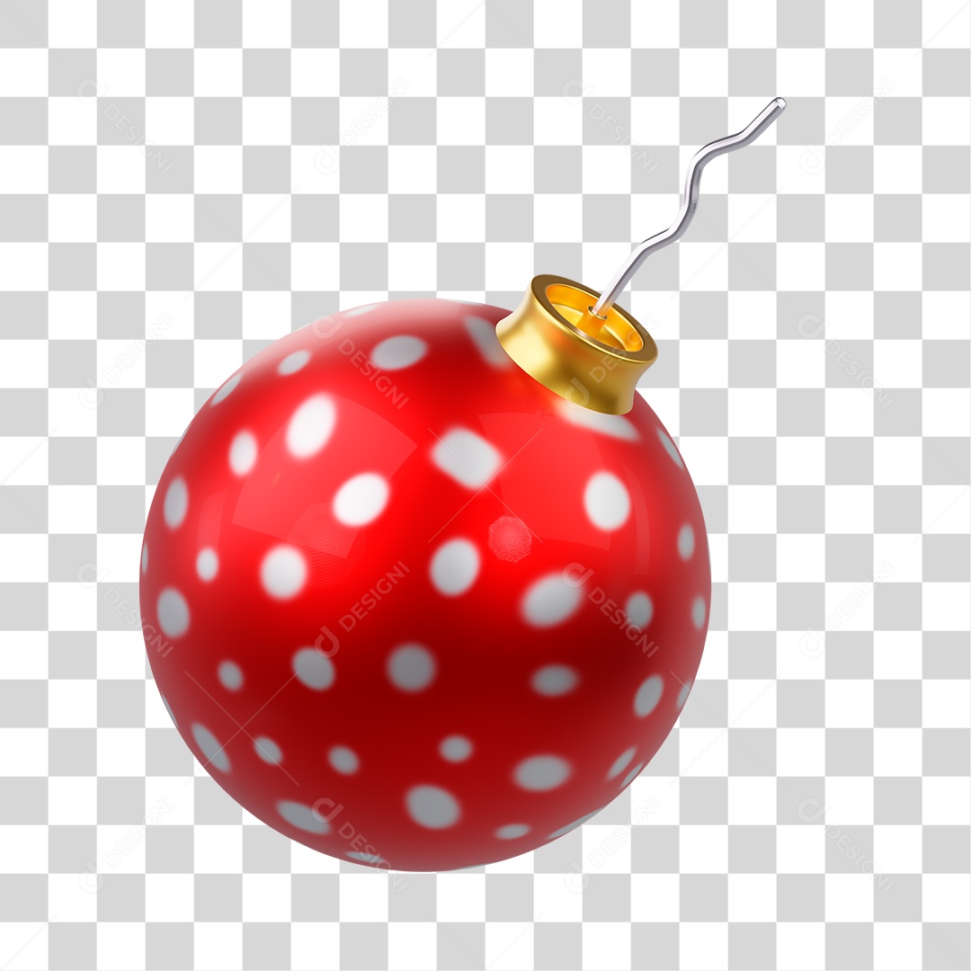 Elemento de Natal Bola de Natal 3D PNG Transparente Sem Fundo