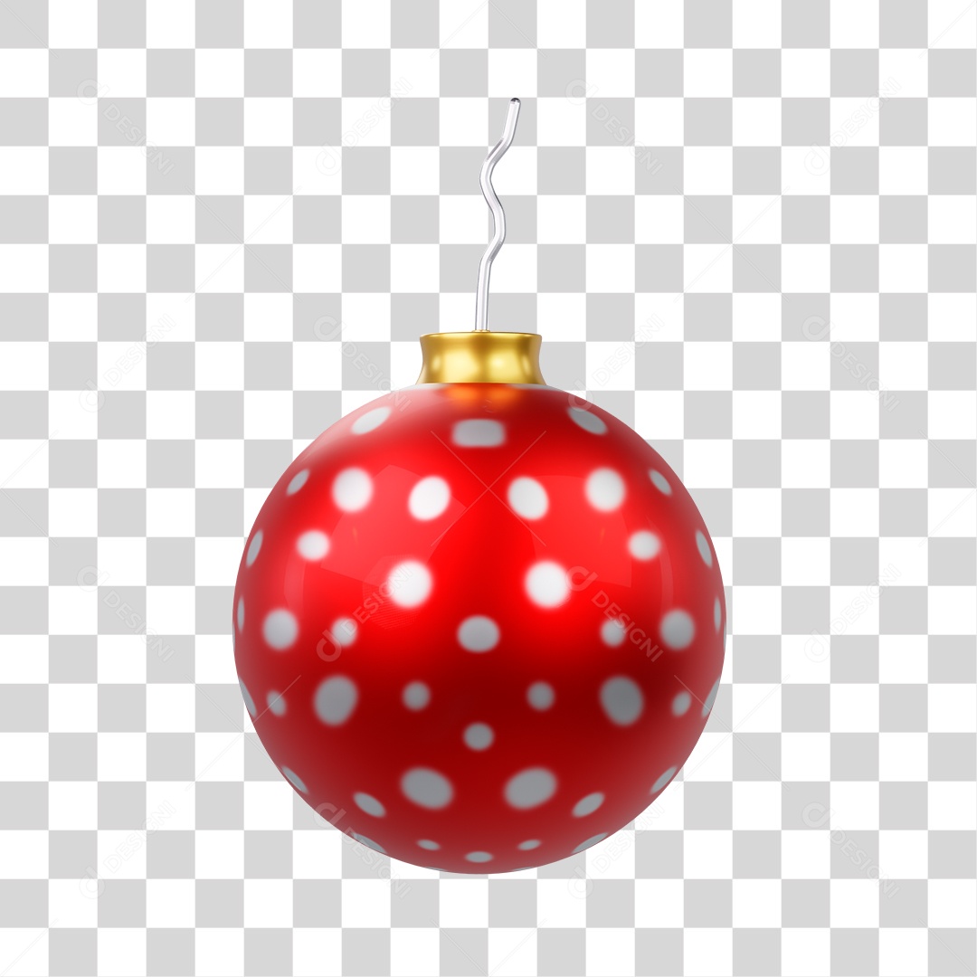 Elemento de Natal Bola de Natal 3D PNG Transparente Sem Fundo