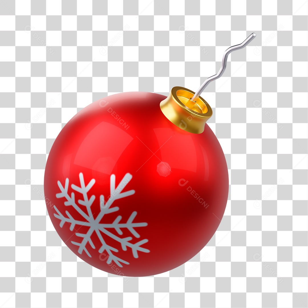 Elemento de Natal Bola de Natal 3D PNG Transparente Sem Fundo