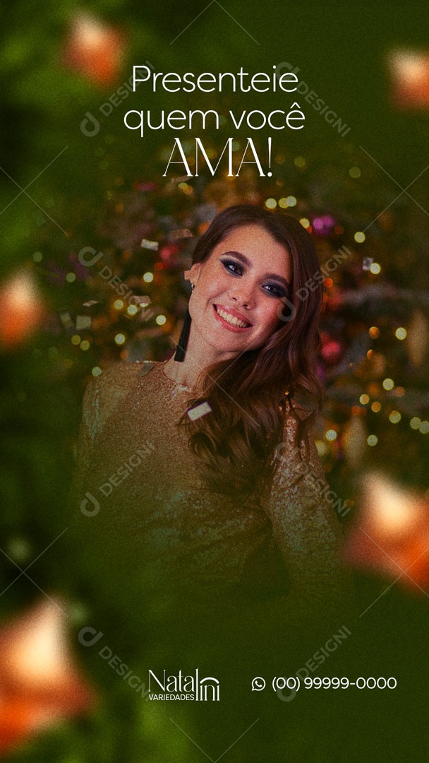 Presenteia quem você Ama Feliz Natal Story Social Media PSD Editável