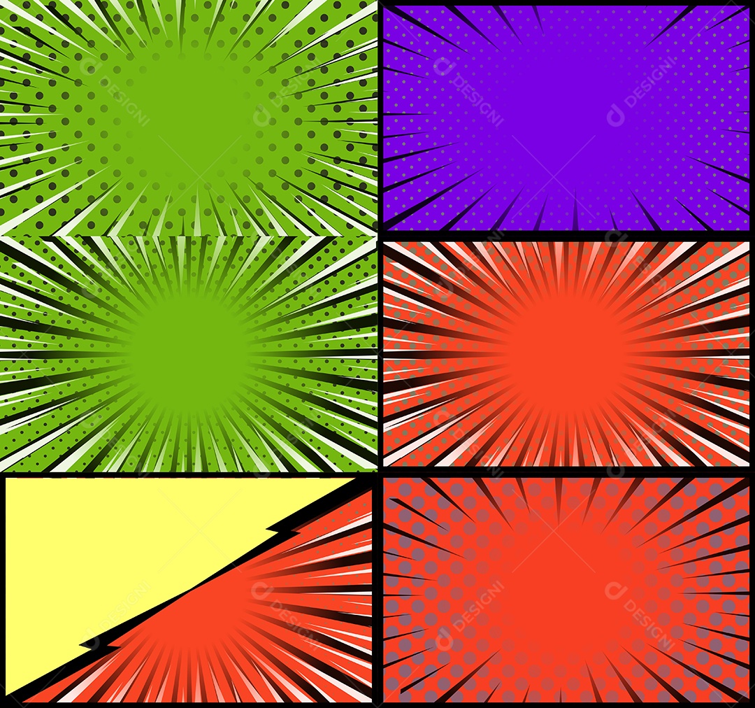 Vetor Retrô De Fundo Em Quadrinhos Coloridos Vetor EPS