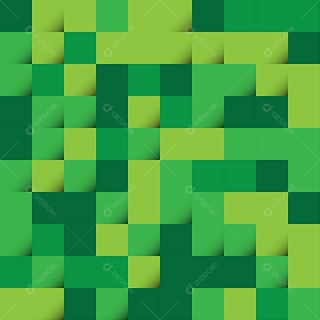 Fundo Isométrico Verde Em Mosaico Vetor EPS