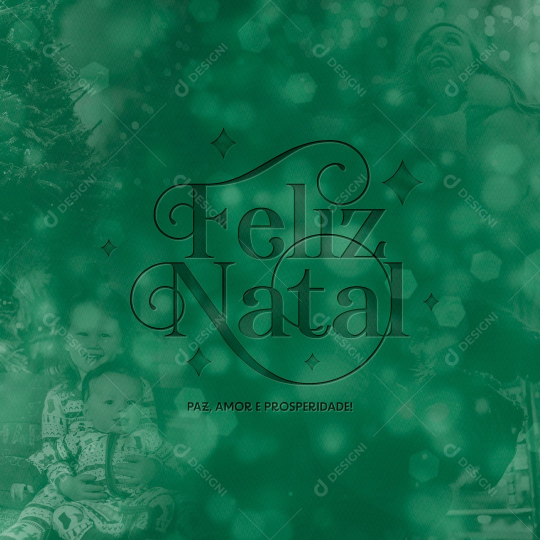 Paz, Amor e Prosperidade Feliz Natal Social Media PSD Editável