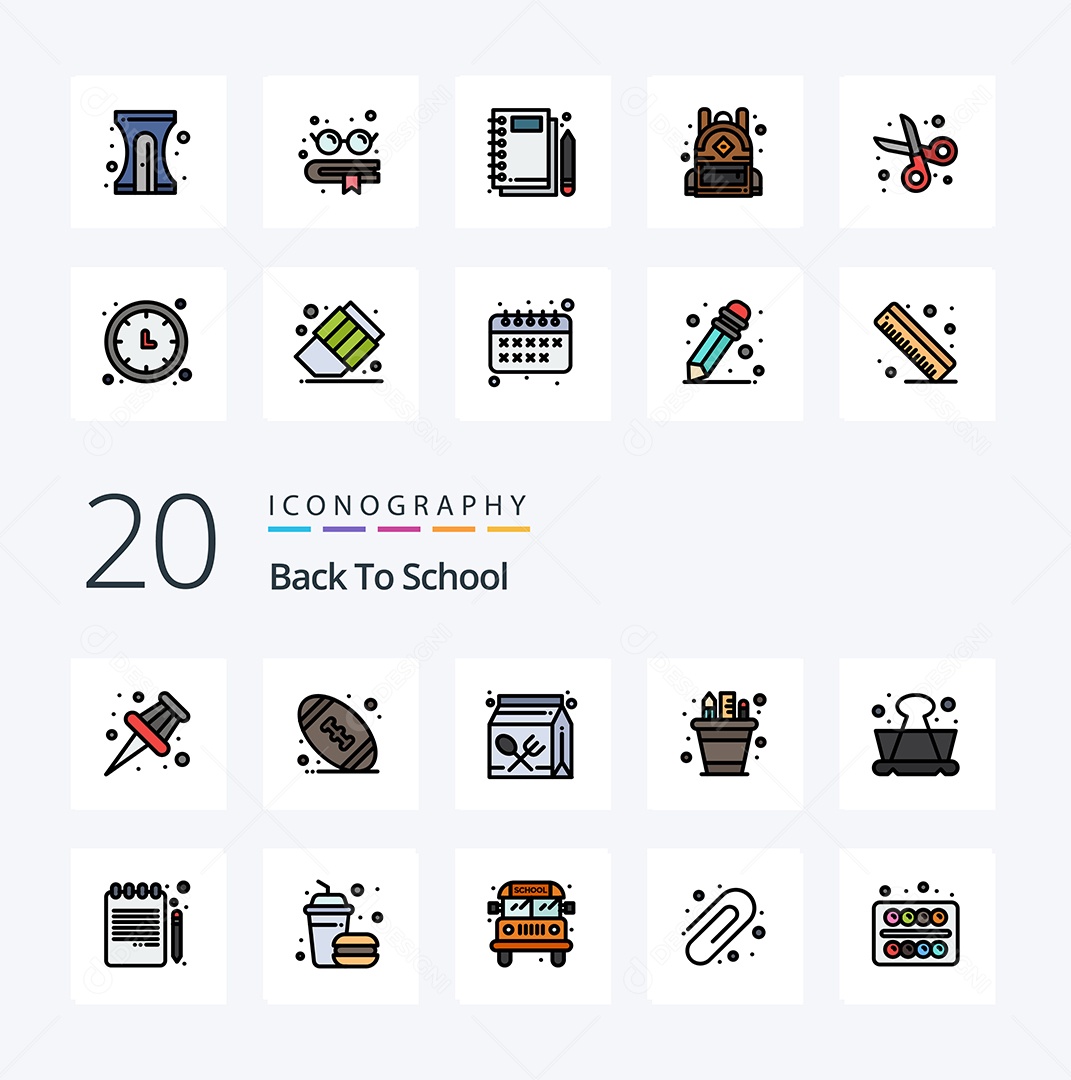 Pacote De Ícones e Elementos Azul Vetores EPS