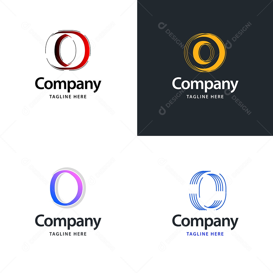 Logo O Personalizada Logotipos Modernos EPS