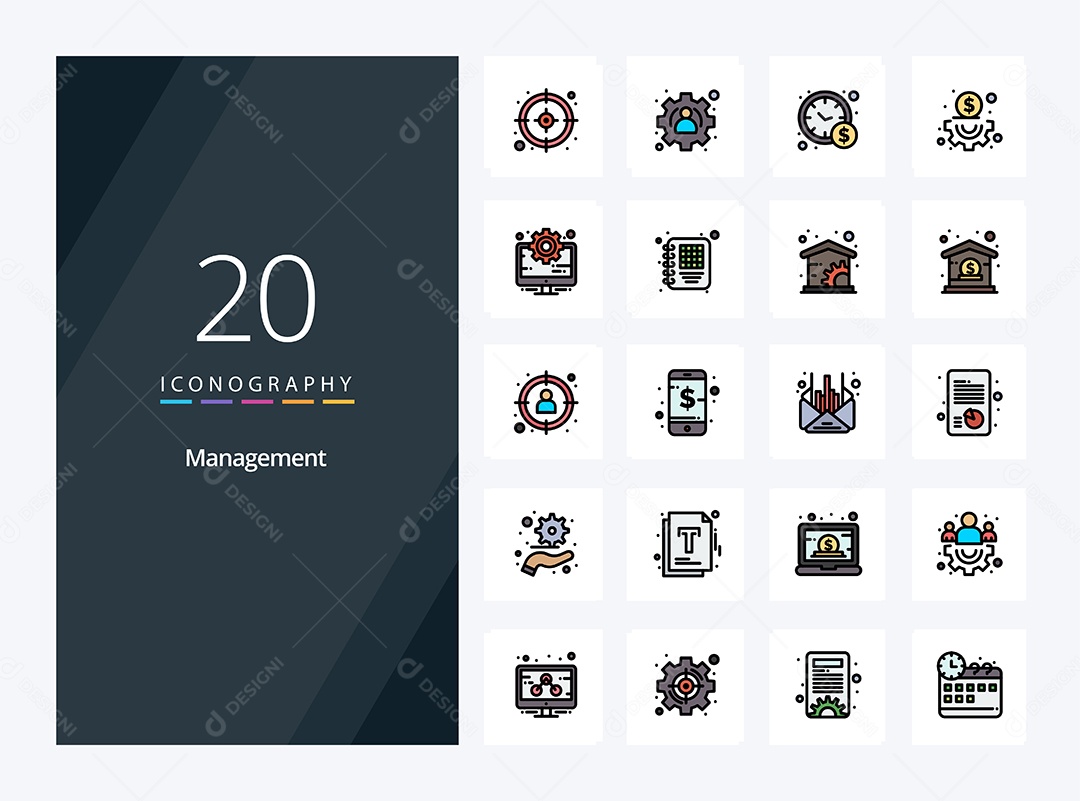 Pacote De Ícones e Elementos Azul Vetores EPS