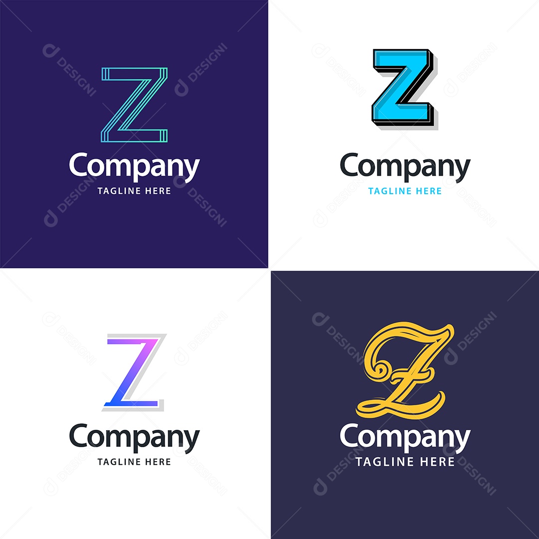 Logo Z Personalizada Logotipos Modernos EPS
