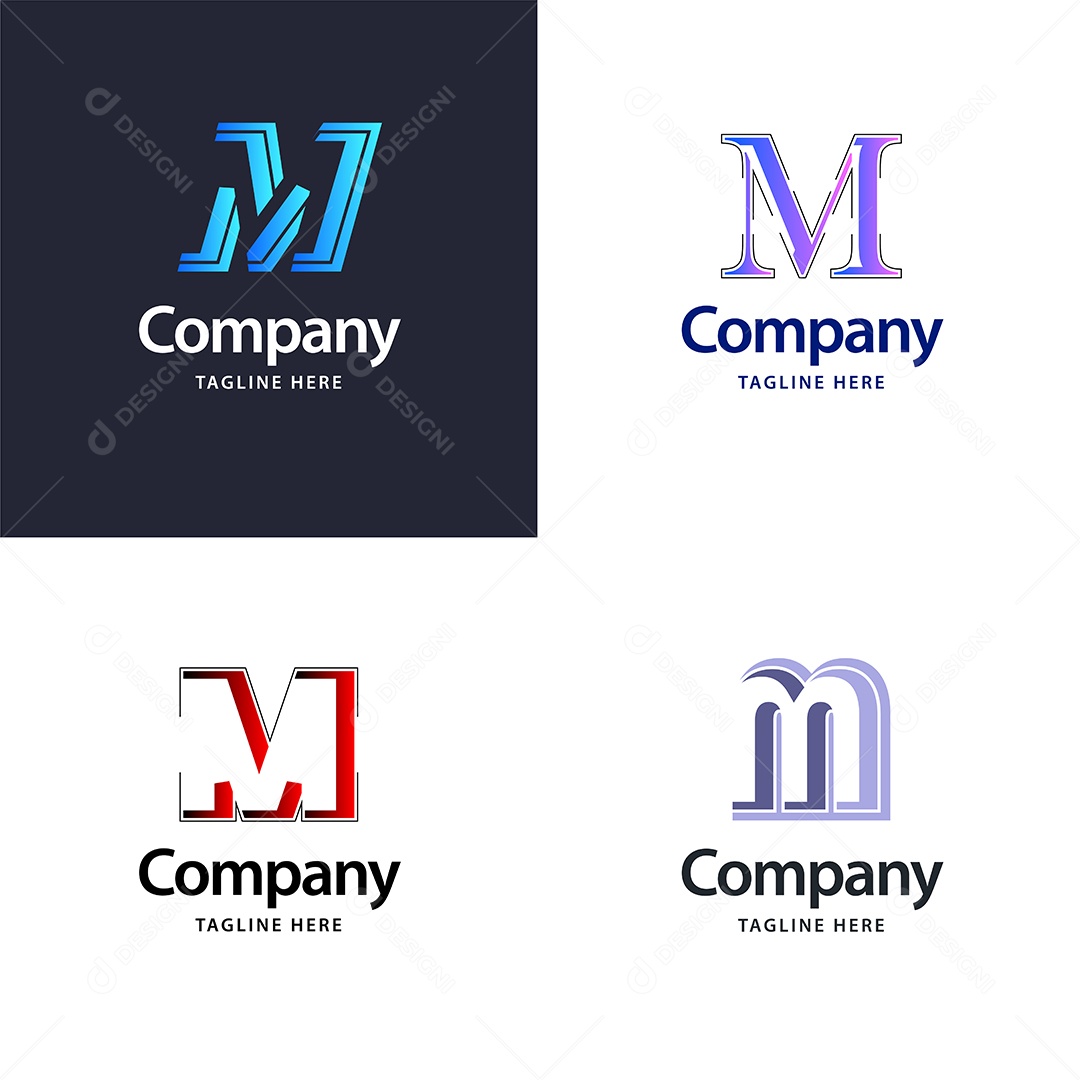 Logo M Personalizada Logotipos Modernos EPS