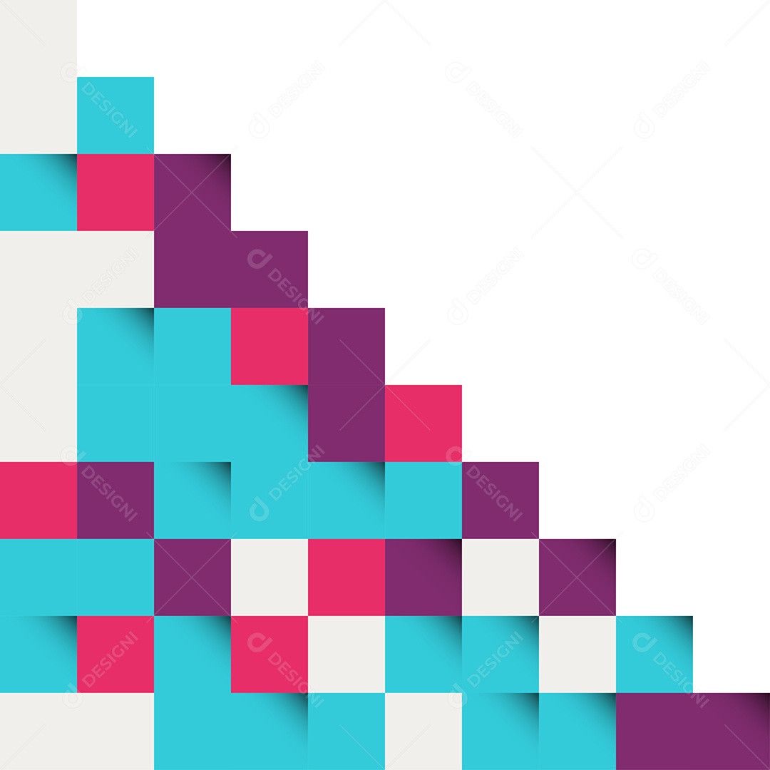 Fundos Isométrico Coloridos em Mosaico Vetor EPS