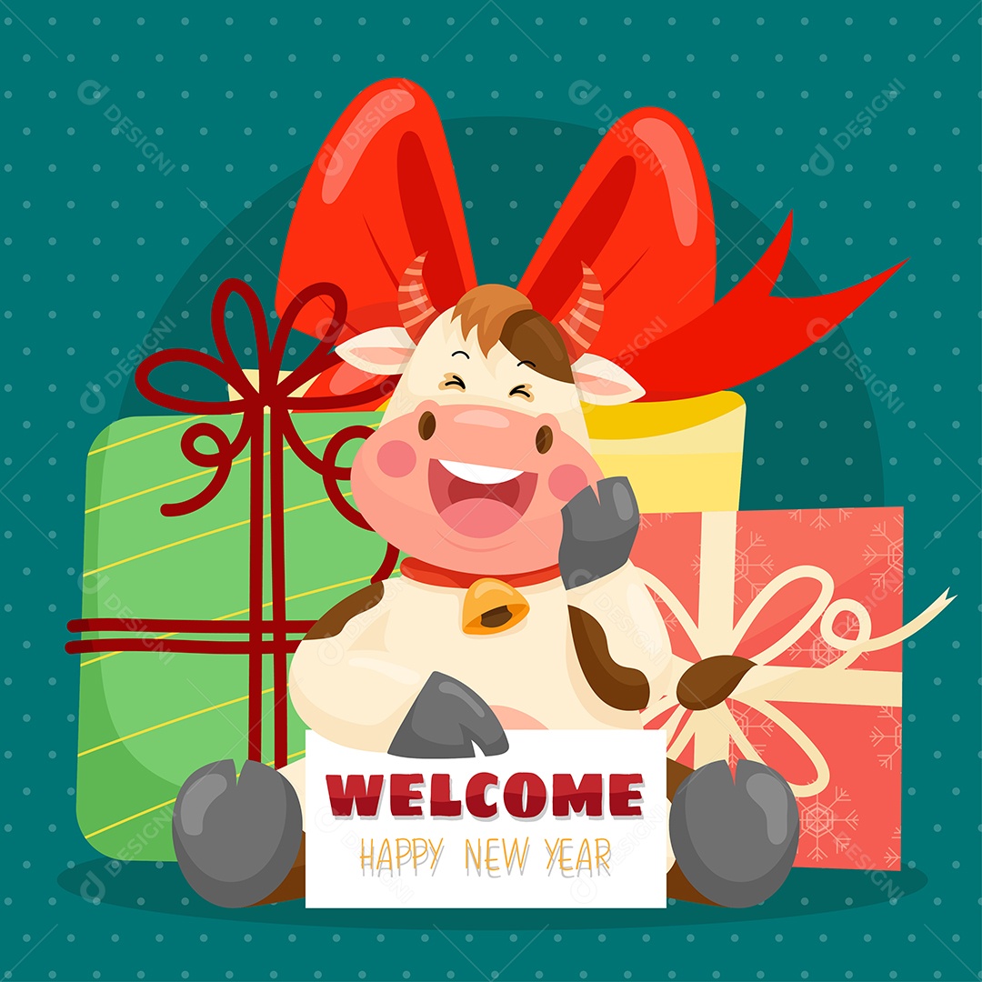 Ilustração Ano Novo Vetores EPS Editável