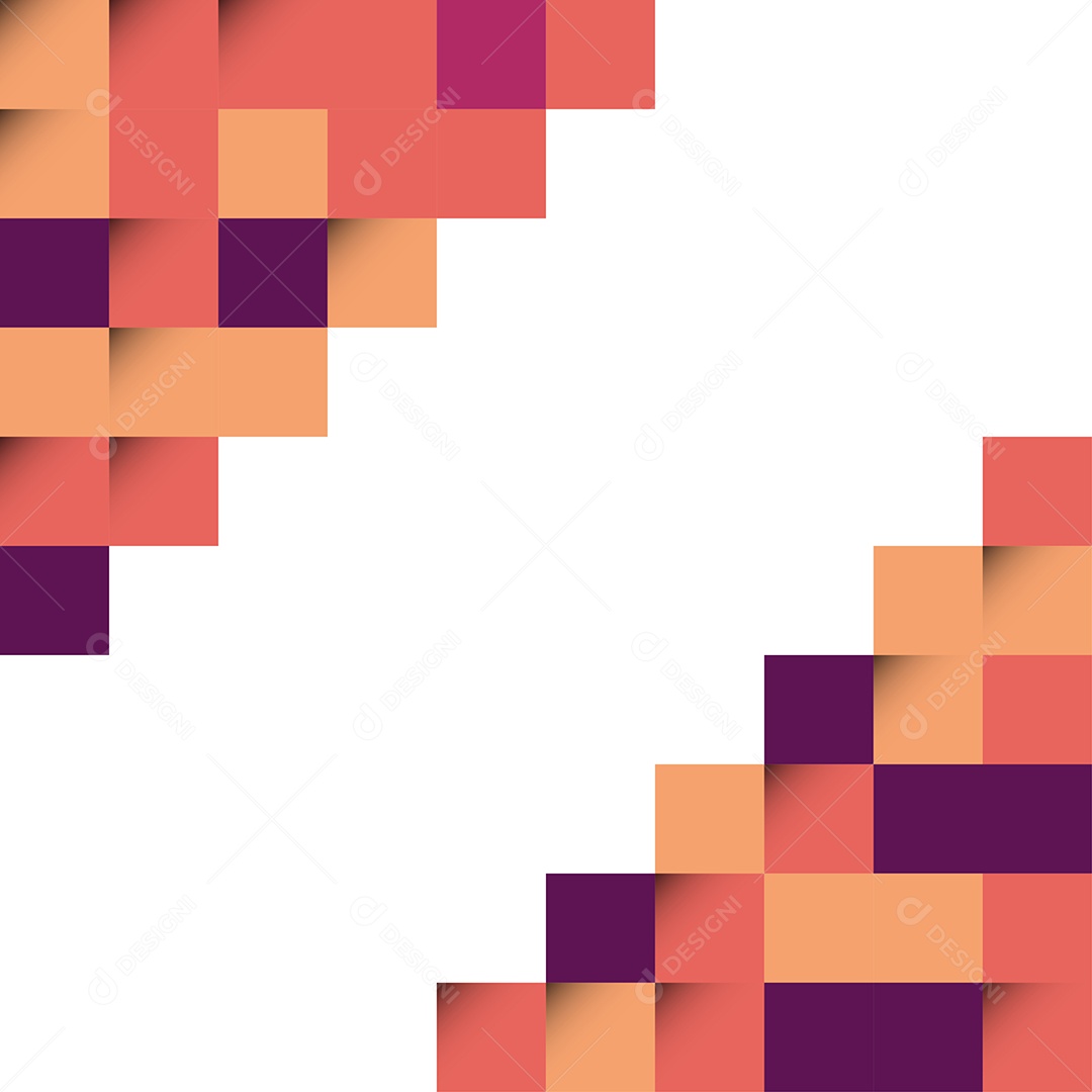 Fundo Isométrico Coloridos em Mosaico Vetor EPS