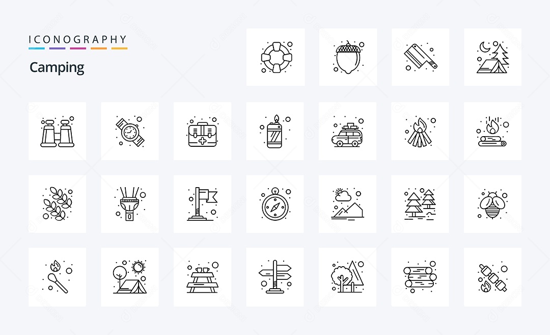 Pacote De Ícones e Elementos Vetores EPS