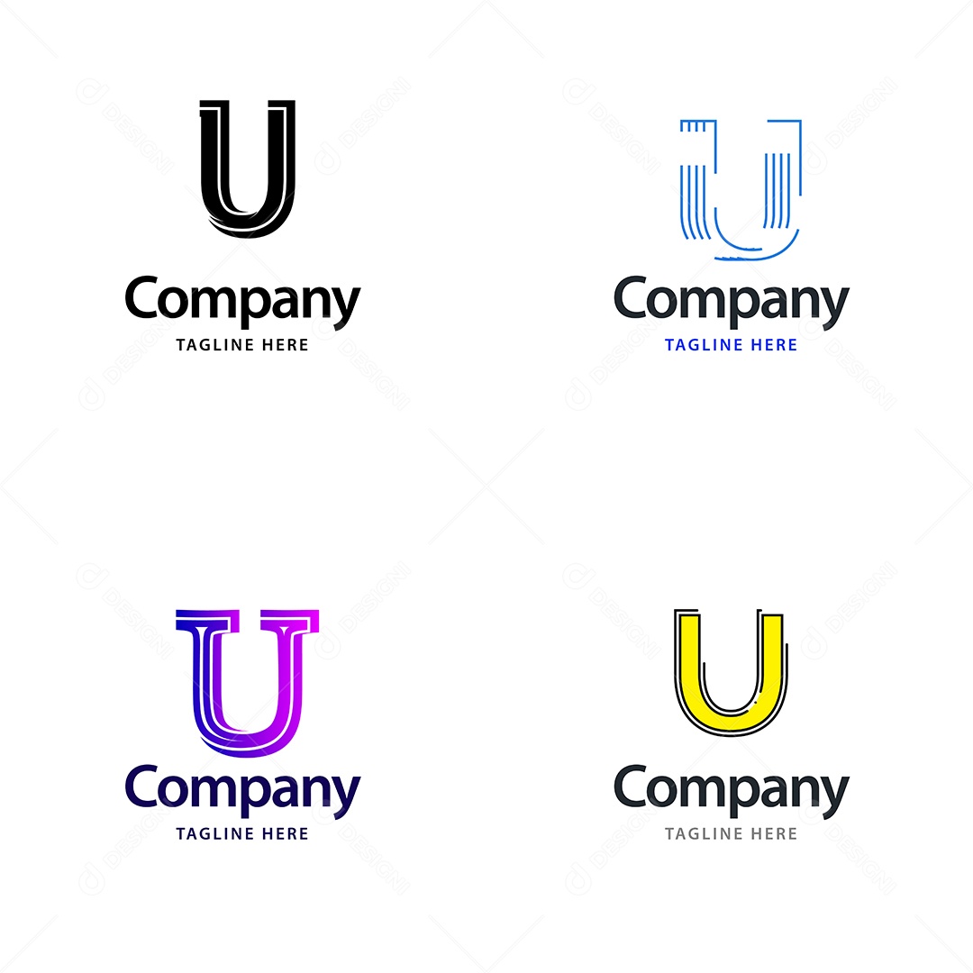 Logo U Personalizada Logotipos Modernos EPS