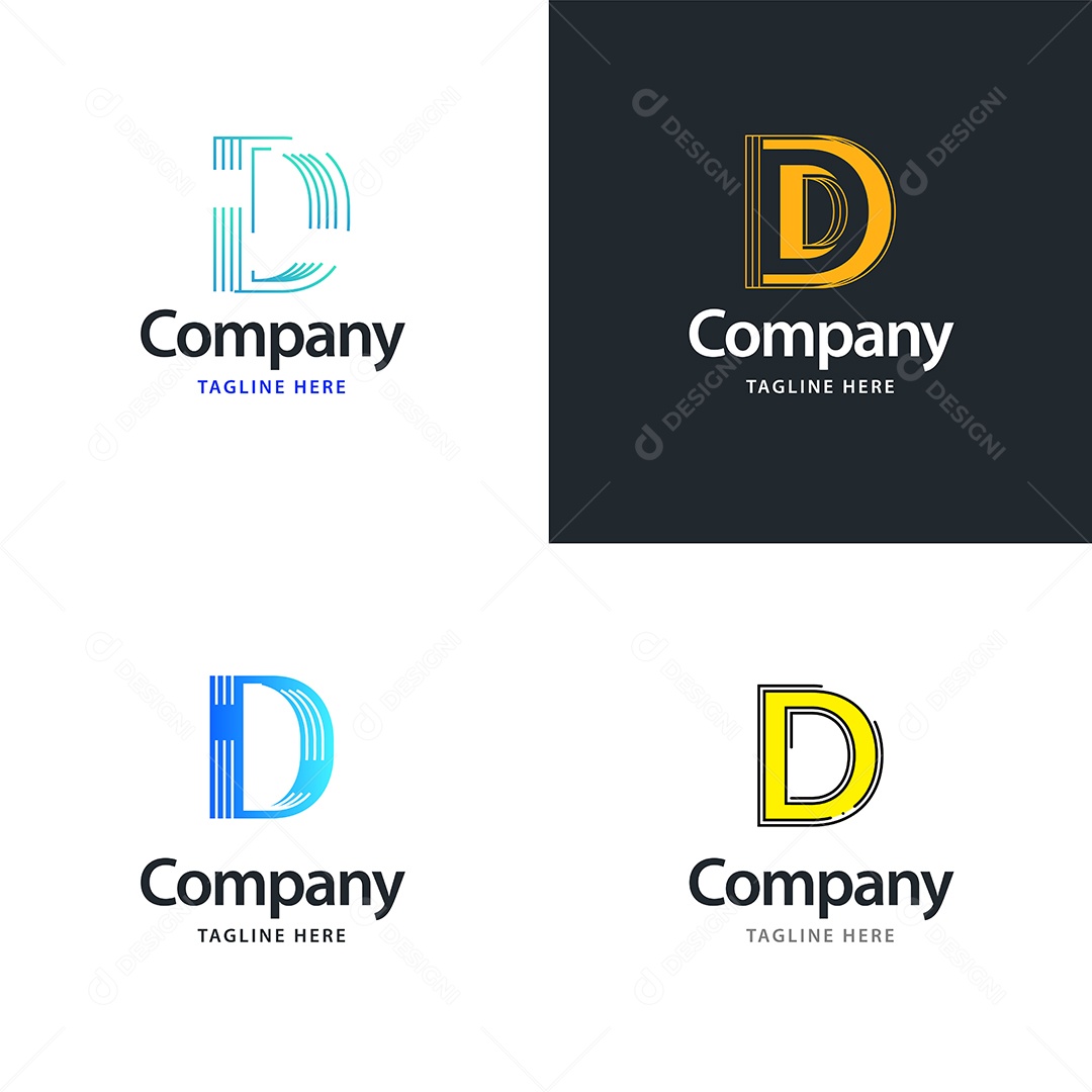 Logo D Personalizada Logotipos Modernos EPS