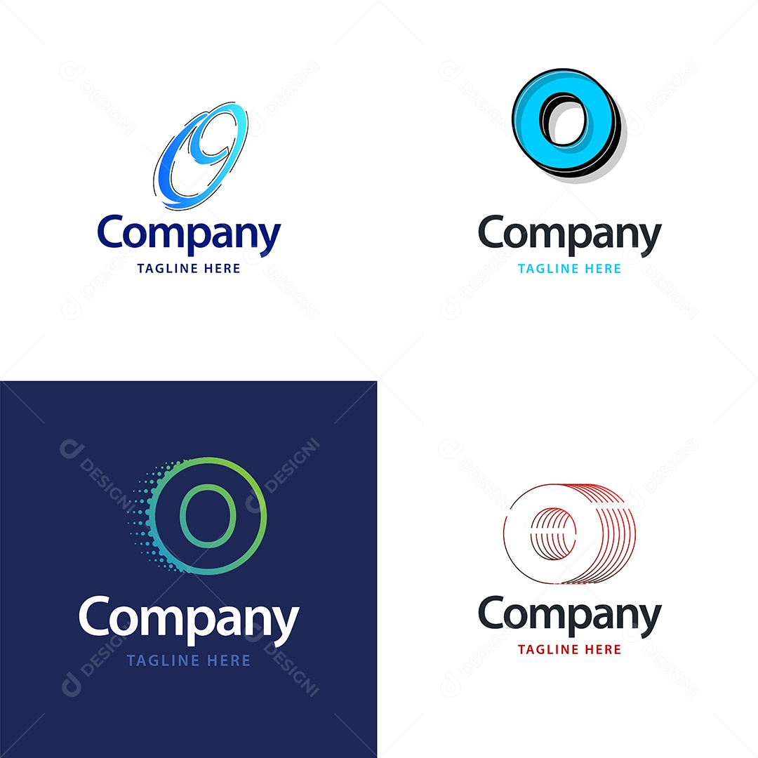 Logo O Personalizada Logotipos Modernos EPS