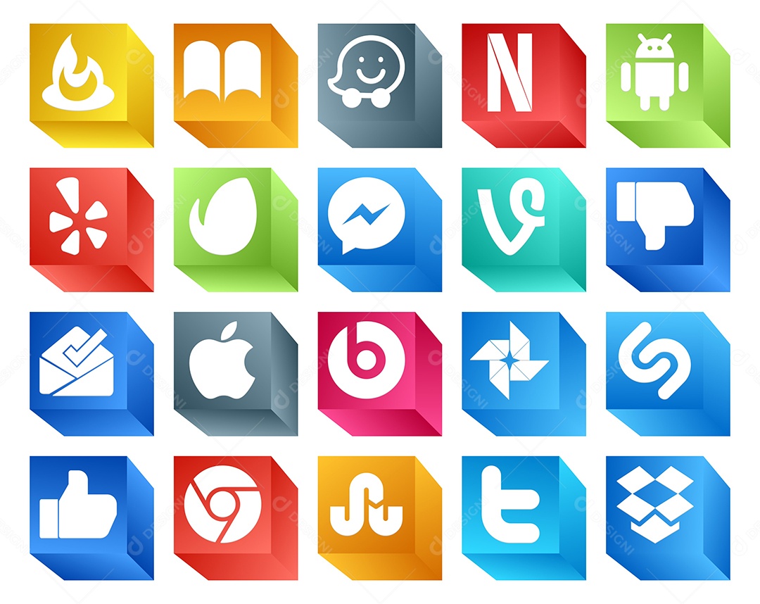 Pacote De Redes Sociais Vetor EPS