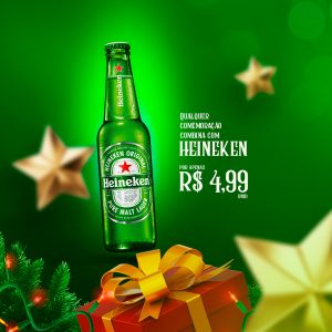 Qualquer Comemoração Heineken Cervejaria Feliz Natal Social Media PSD Editável