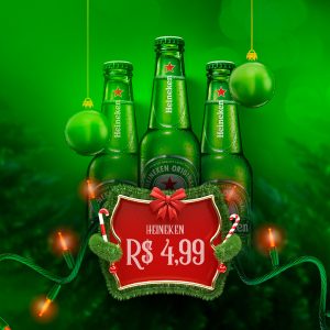 Feliz Natal Heineken 4,99 Cervejaria Social Media PSD Editável