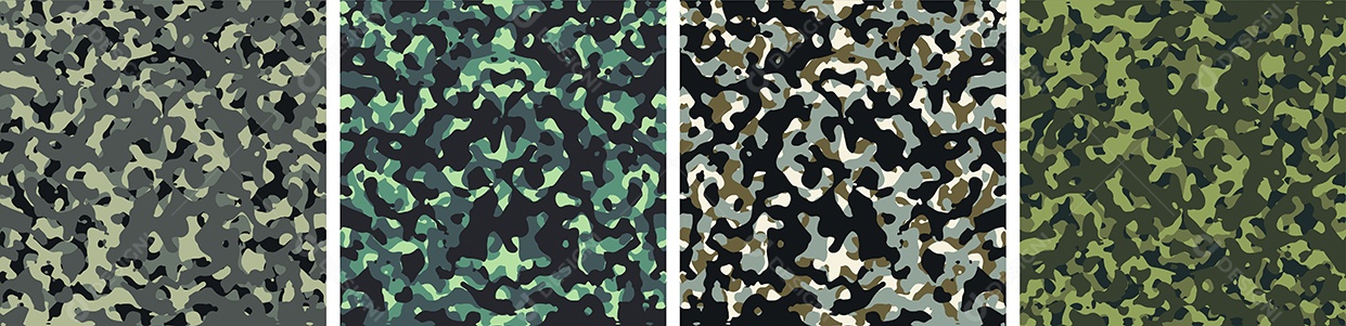 Padrão de Conjunto de fundo de Camuflagem Vetor EPS