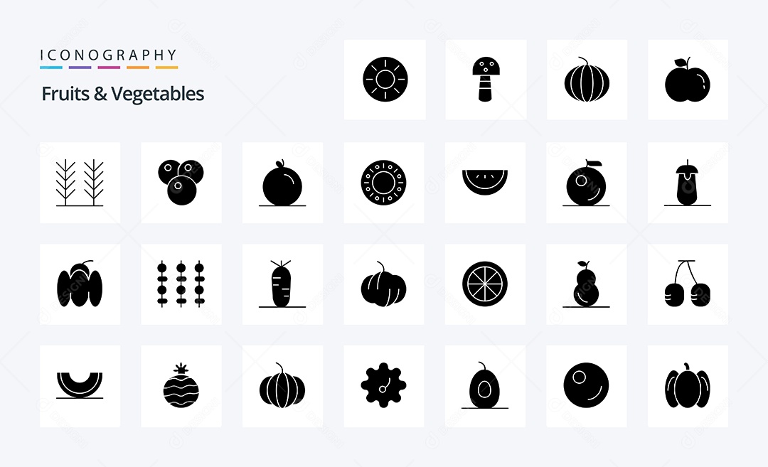 Pacote De Ícones e Elementos Vetores EPS