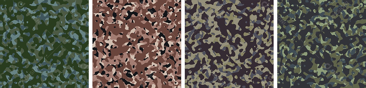 Padrão de Conjunto de fundo de Camuflagem Vetor EPS