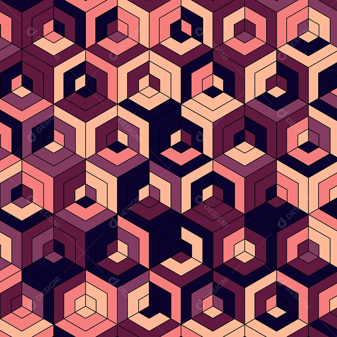 Fundos Isométrico Coloridos em Mosaico Vetor EPS