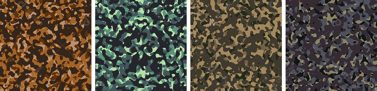 Padrão de Conjunto de fundo de Camuflagem Vetor EPS