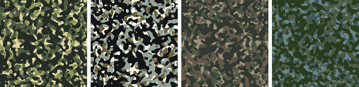 Padrão de Conjunto de fundo de Camuflagem Vetor EPS