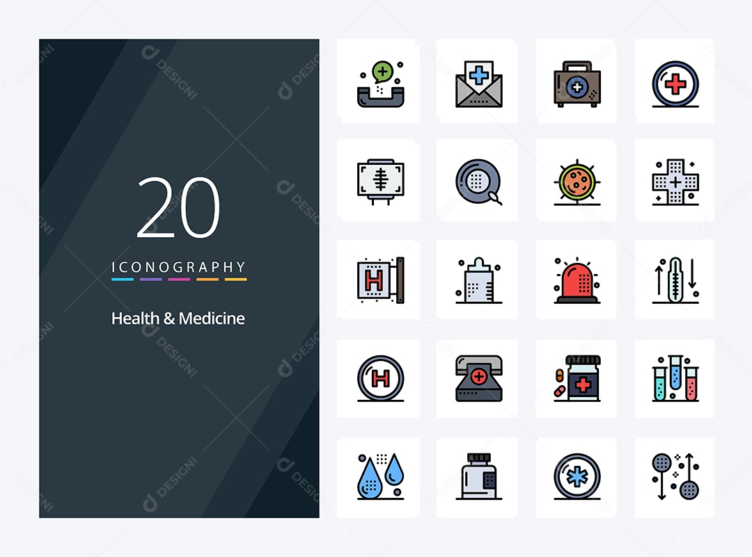 Pacote De Ícones e Elementos Vetores EPS