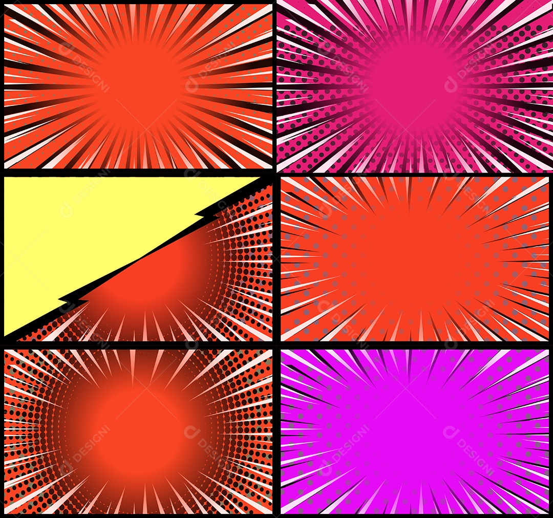 Vetor Retrô De Fundo Em Quadrinhos Coloridos Vetor EPS