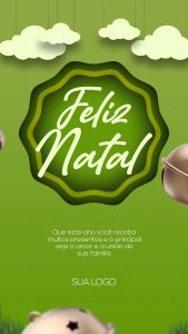 Feliz Natal 25 de Dezembro Story Social Media PSD Editável