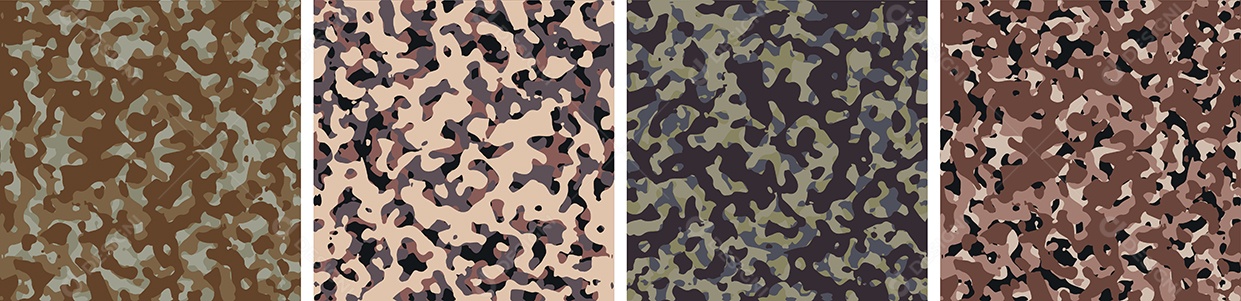 Padrão Conjunto fundo Camuflagem Vetor EPS