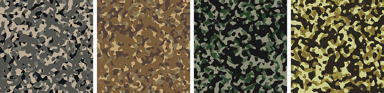 Padrão Conjunto fundo Camuflagem Vetor EPS