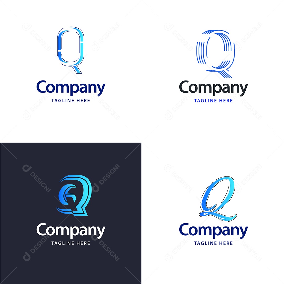 Logo Q Personalizada Logotipos Modernos EPS