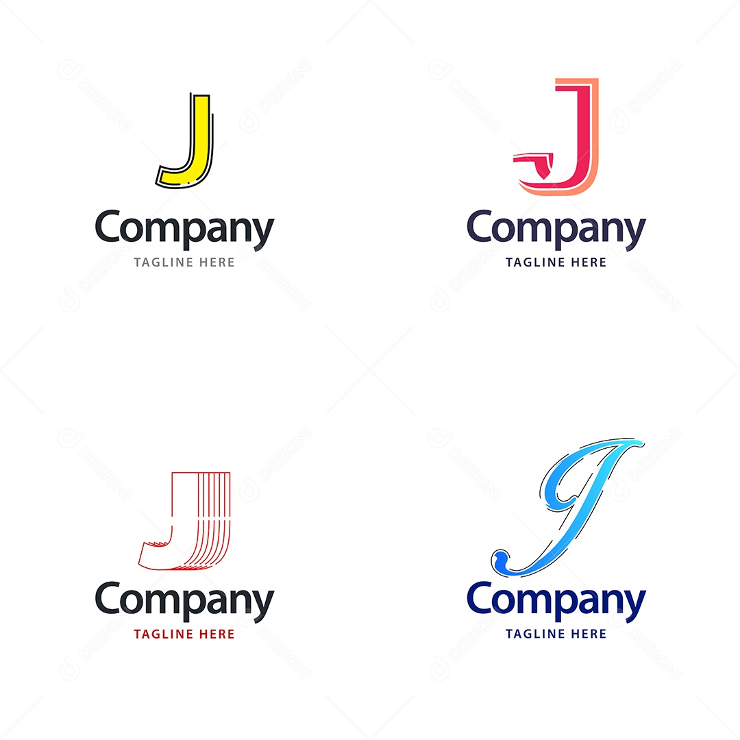 Logo J Personalizada Logotipos Modernos EPS