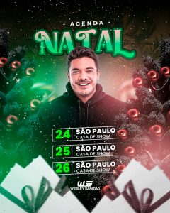 Flyer Agenda Natal Wesley Safadão Social Media PSD Editável