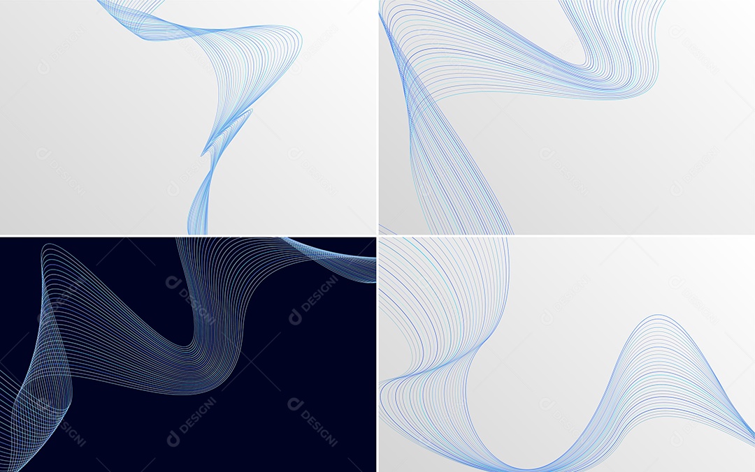 Ondas Sonoras Coloridas Dinâmicas De Linhas Vetor EPS