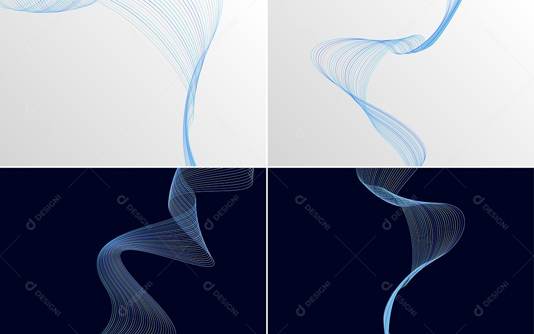 Ondas Sonoras Coloridas Dinâmicas De Linhas Vetor EPS