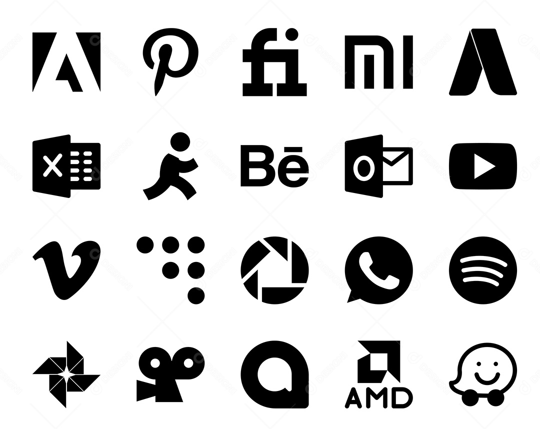 Pacote De Redes Sociais Vetor EPS