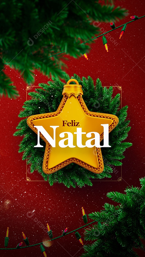 Feliz Natal Deixe-se Contagiar Pela Energia do Natal Story Social Media PSD Editável