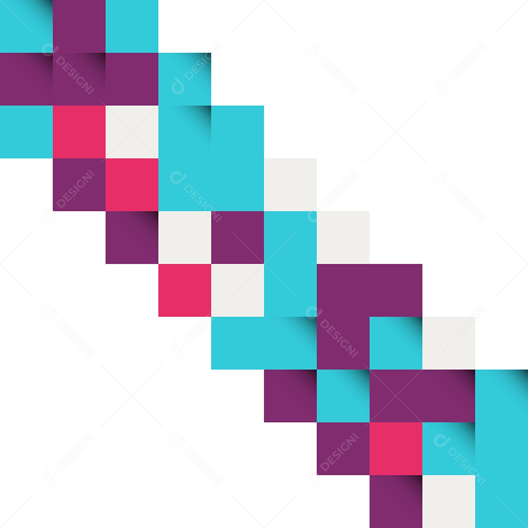 Fundo Isométrico Coloridos em Mosaico Vetor EPS