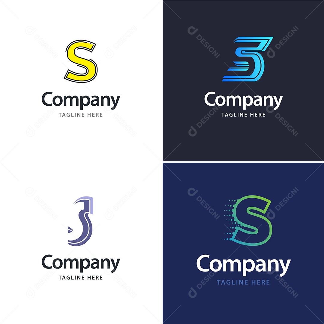 Logo S Personalizada Logotipos Modernos AI Editável