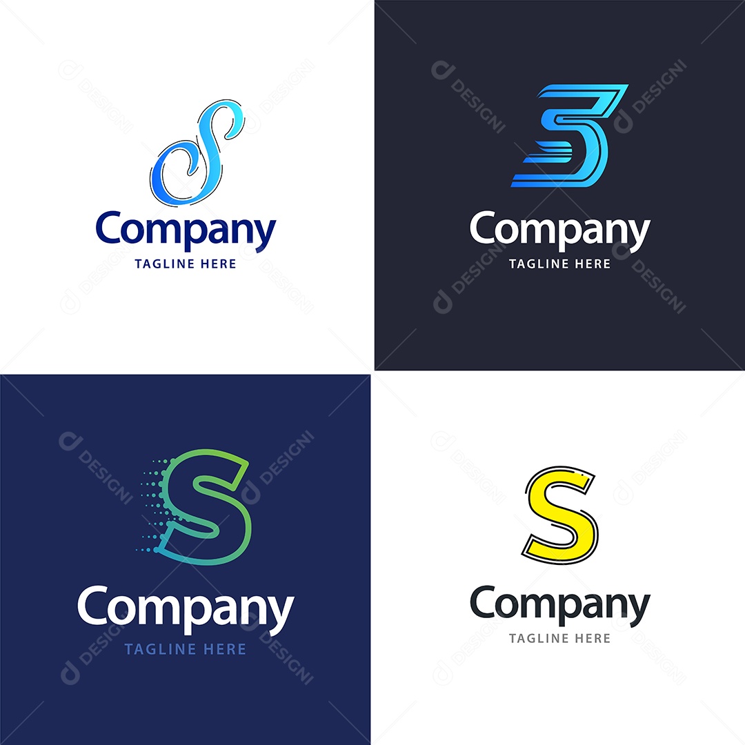 Logo S Personalizada Logotipos Modernos AI Editável