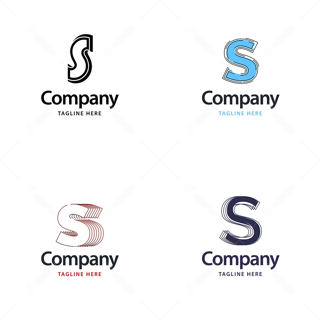 Logo S Personalizada Logotipos Modernos AI Editável