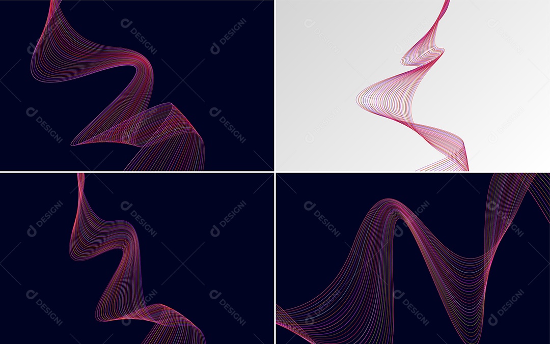 Ondas Sonoras Coloridas Dinâmicas De Linhas Vetor EPS