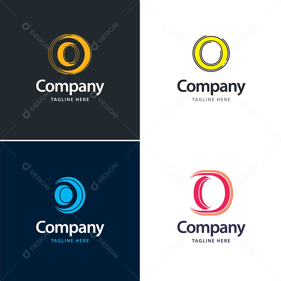 Logo O Personalizada Logotipos Modernos AI Editável