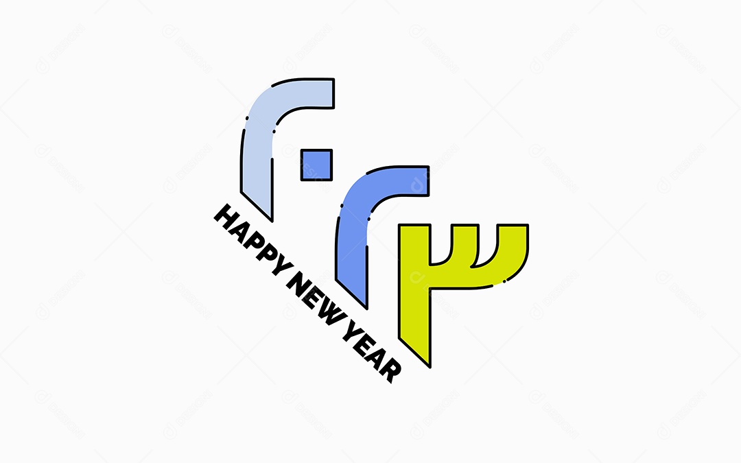 Símbolo de Feliz Ano Novo de 2023 Vetor EPS